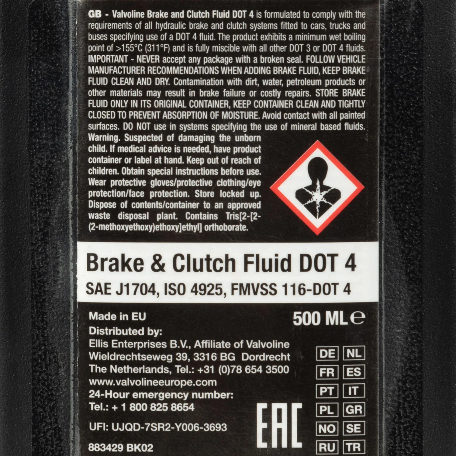 Brake and Clutch Fluid - Dot 4 (500 ML) - Image 3