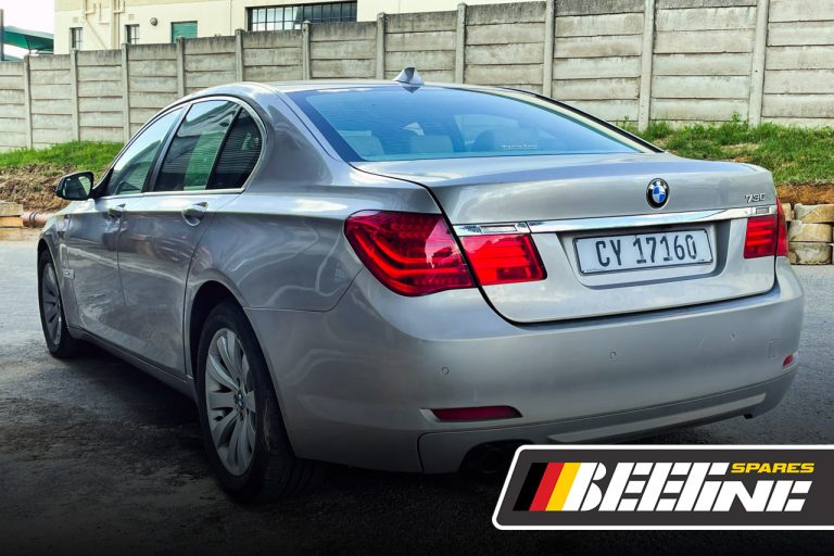 BMW 7 Series F01 730d Stripping for used spare parts, body panels and wheels back angle view