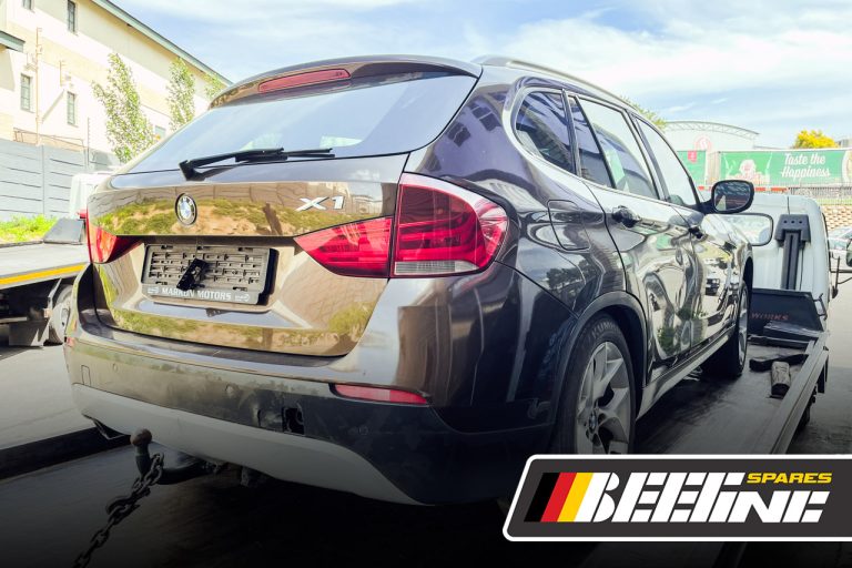 BMW X1 E84 23d N47 Stripping for spare parts rear angle view
