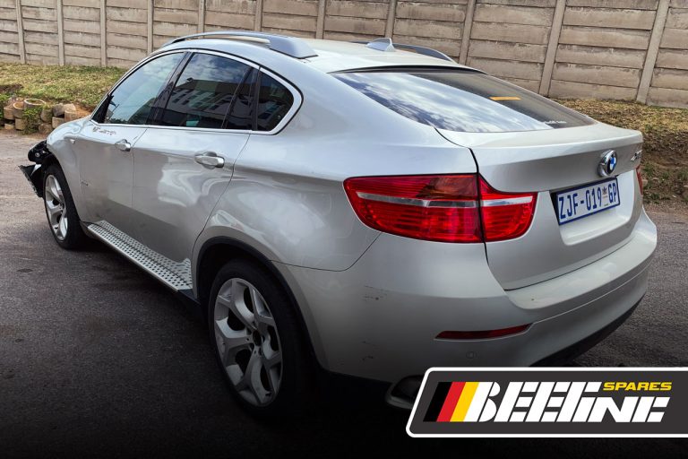 BMW X6 50i Stripping for used spares,bumpers and body panels rear angle view