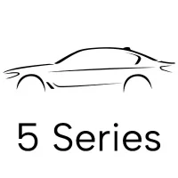 Minimalist outline drawing of BMW 5 Series sedan
